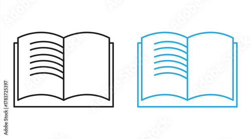 Open book icon. Simple vector illustration.