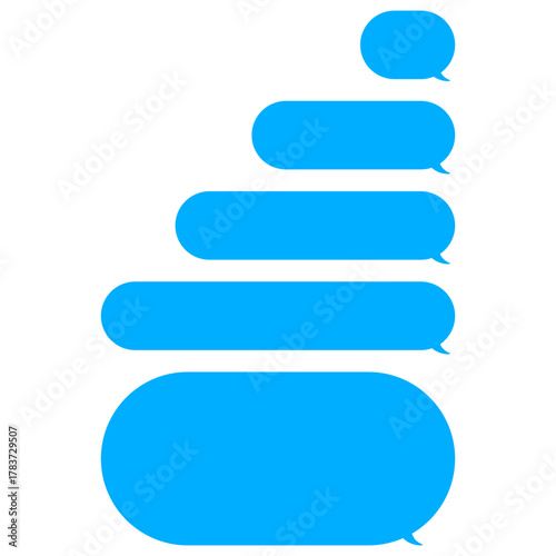 Chat bubble icon. Messaging app symbol. Communication speech Vector element. Conversation interface concept.