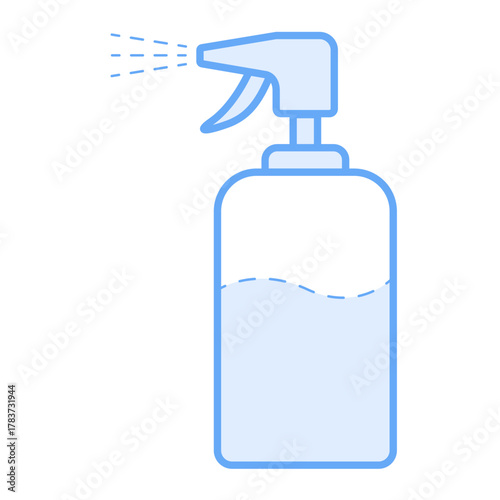 Modern spray bottle illustration to help maintain cleanliness, hygiene, and sanitation in home and professional settings, scalable vector graphic