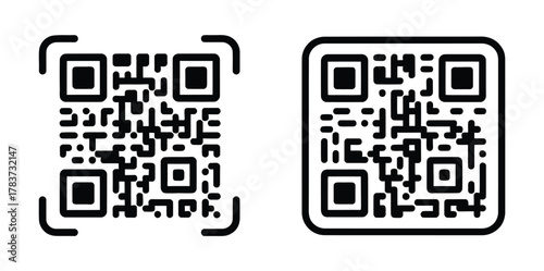 QR code scan icon, vector design for smartphone scanning