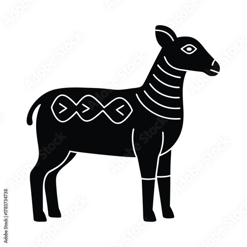 Gobekli Tepe Carved Animal Illustration