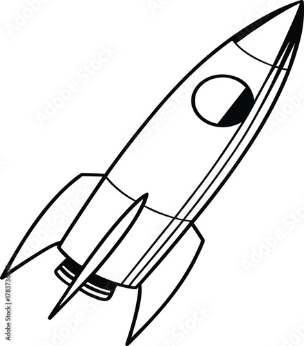 Cartoon vector illustration set of a space rocket object, ideal as a design tool or business symbol