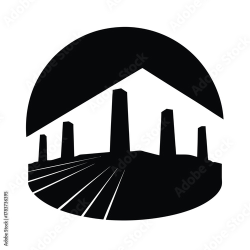 Gobekli Tepe Ruins At Dawn Light Beams