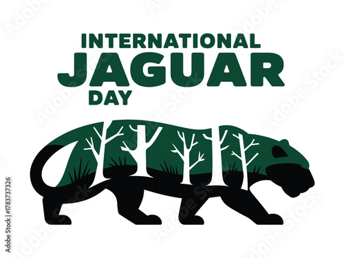 Canvas Print International Jaguar Day Wildlife Conservation Big Cat Forest Protection