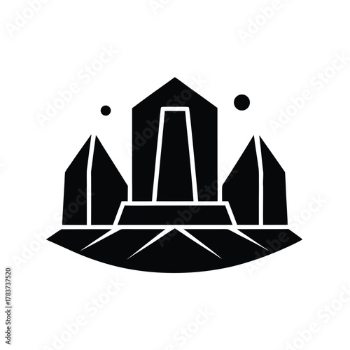 Gobekli Tepe Ruins Minimalist Geometric Art