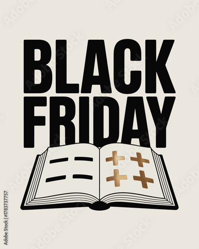 Black Friday Sale Book Discount Shopping Illustration