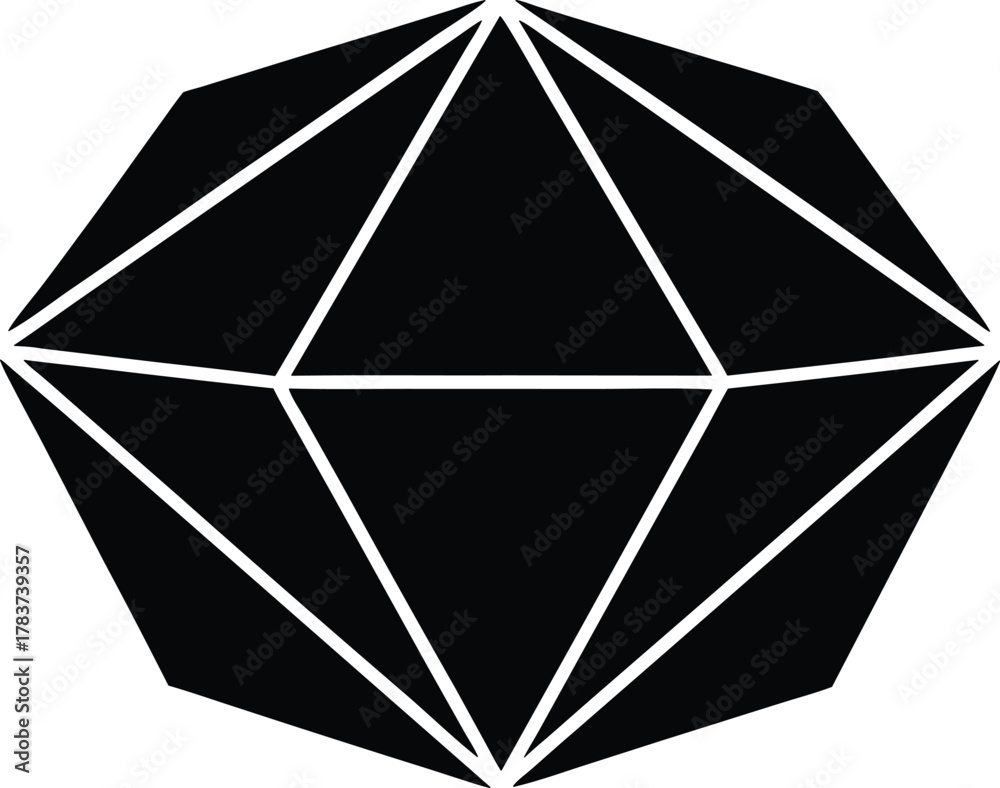 Fototapeta premium Polygon Shape Vector Icon