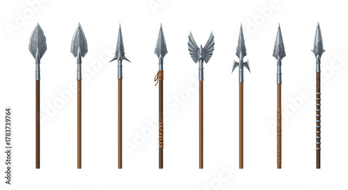 Collection of Antique Spears A Glimpse into Ancient Warfare.