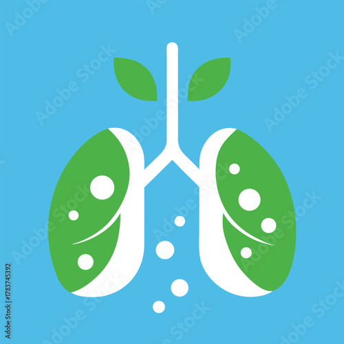Green Lungs Nature Health Icon