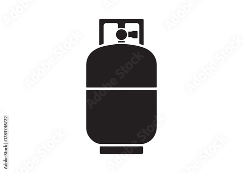 Gas propane icon, Gas propane solid vector