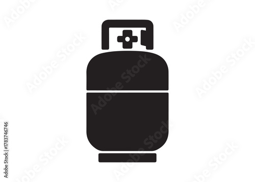 Gas propane icon, Gas propane solid vector