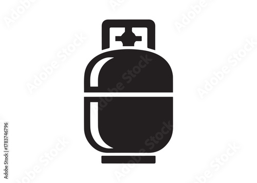 Gas propane icon, Gas propane solid vector