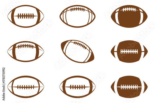 American football pattern, oval ball design for sports, popular competition, and winner concept illustration