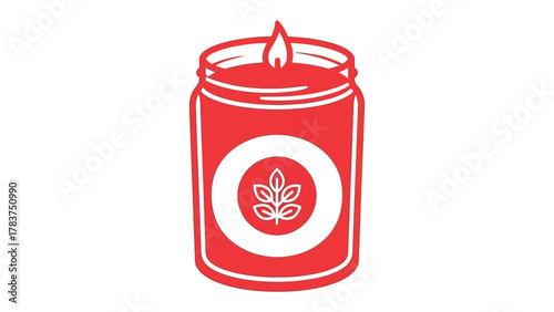 Candle Jar Illustration: A stylized illustration of a candle within a jar, radiating warmth and serenity with its gentle flame and elegant design.
