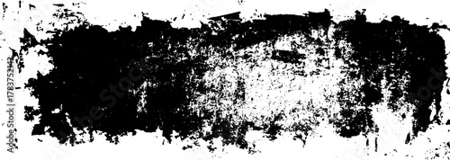 Expressive ink stroke vector texture with splattered effect on white background for creative abstract illustration