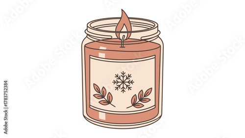 Aromatherapy Candle: A warm, inviting candle, nestled in a decorative jar, its soft glow promises relaxation and tranquility, a beacon of peace in any space.