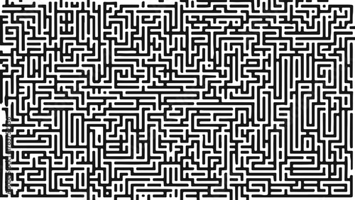 Simple line maze puzzle design with medium complexity perfect for educational games and logic challenge backgrounds