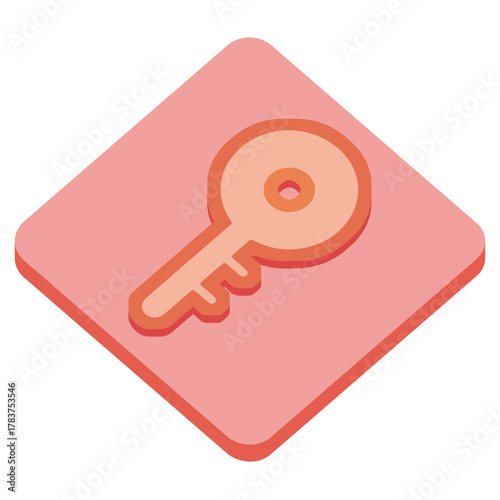 Unlock access and opportunity with this modern, stylized key icon symbolizing security, solutions, and important breakthroughs for your business projects