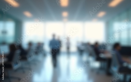Wallpaper Mural Blurred background of a light modern office. High quality Torontodigital.ca