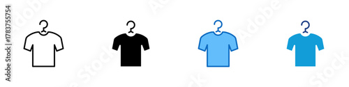 Shirt Multiple Style Icon Design Vector - casual short sleeve shirt with hanger