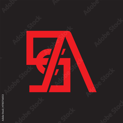 etter logo ASC design. ASC letter logo low poly vector design