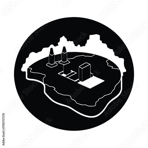 Gobekli Tepe Archaeological Site Map Illustration