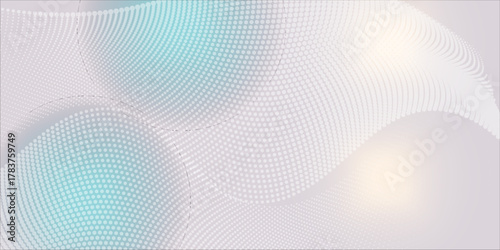 Abstract white and light gradient background with dotted wave pattern, clean and futuristic design ideal for technology, healthcare, or business presentations.