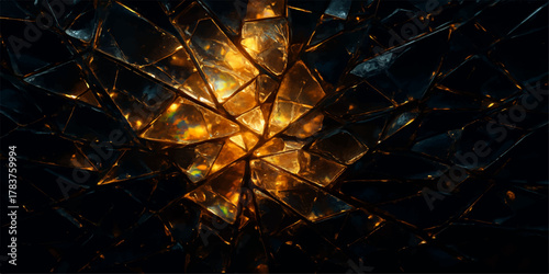 Glow of a bright orange fire burning in the forest at night, resembling an explosion of color and light