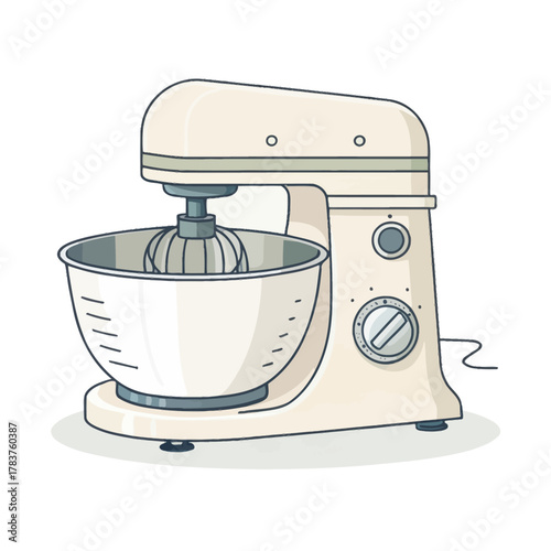 A Food Processor Vector Design with Blades Inside