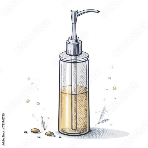 Oil dispenser concept vector of an oil bottle with a narrow spout