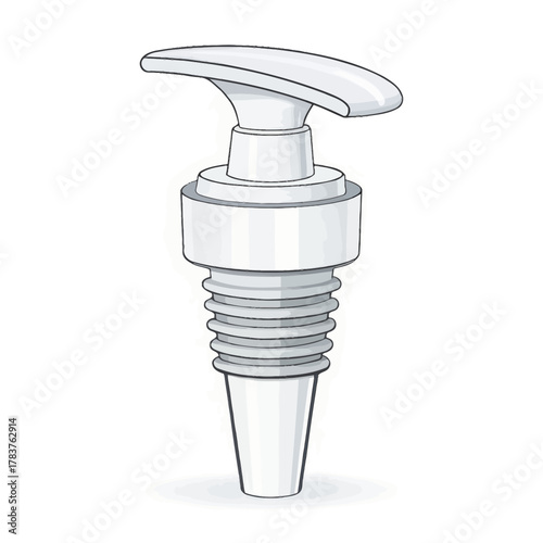 Silicone Bottle Stopper Design Vector Isolated On White