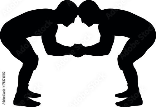 Wrestler silhouette