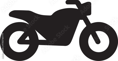 Motorcycle silhouette vector icon on white background