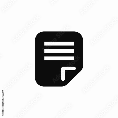 text word page document icon sign vector