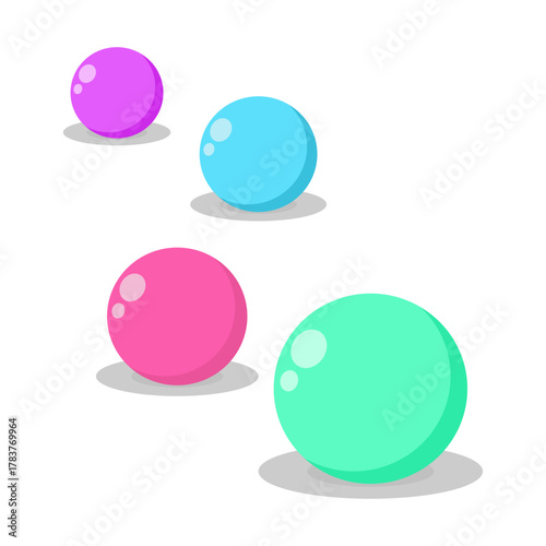 Gum balls. Sweet colorful candies cartoon icon isolated on white background