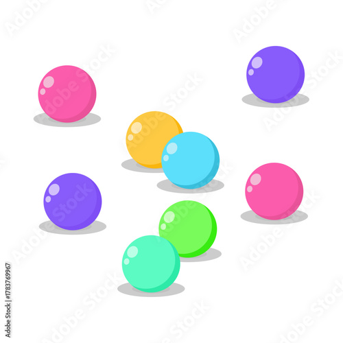 Gum balls. Sweet colorful candies cartoon icon isolated on white background