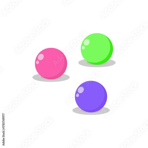 Gum balls. Sweet colorful candies cartoon icon isolated on white background