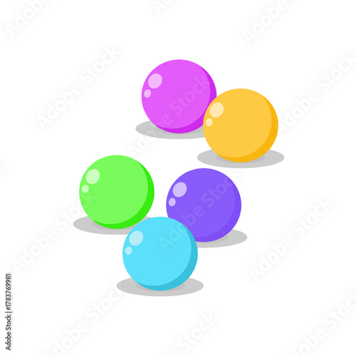 Gum balls. Sweet colorful candies cartoon icon isolated on white background