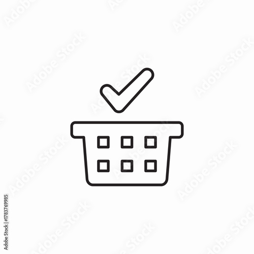 add basket icon sign vector