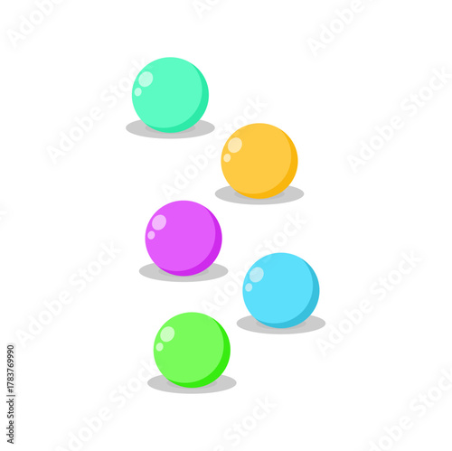 Gum balls. Sweet colorful candies cartoon icon isolated on white background