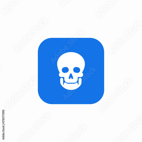 Slika na platnu bones skull icon sign vector
