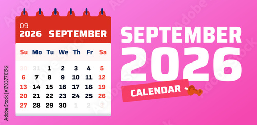 September 2025 calendar. Calendar design layout. 2025 week begins sunday. Minimal planner page. Vector artwork. Monthly date chart september 2025. Weekend sunday and saturday