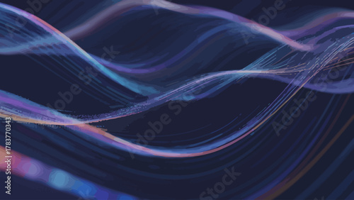 Abstract Technology Background with Flowing Lines and Data Streams for Modern Design and Futuristic Concepts