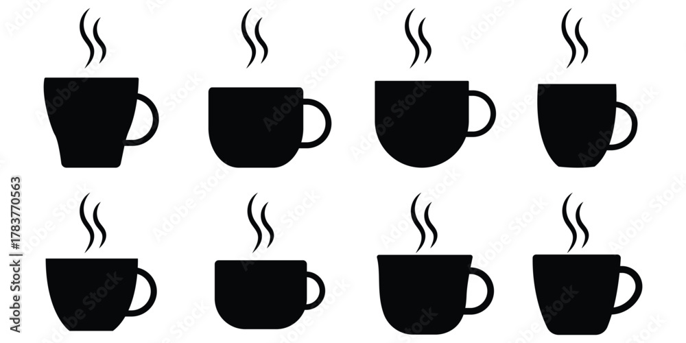 Obraz premium coffee cup icon vector. Various of Coffee Mugs