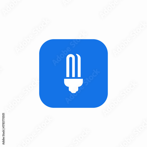 fluorescent bulb icon sign vector