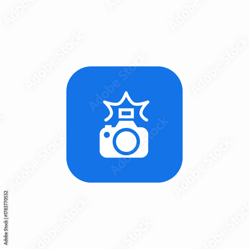 flash camera icon sign vector