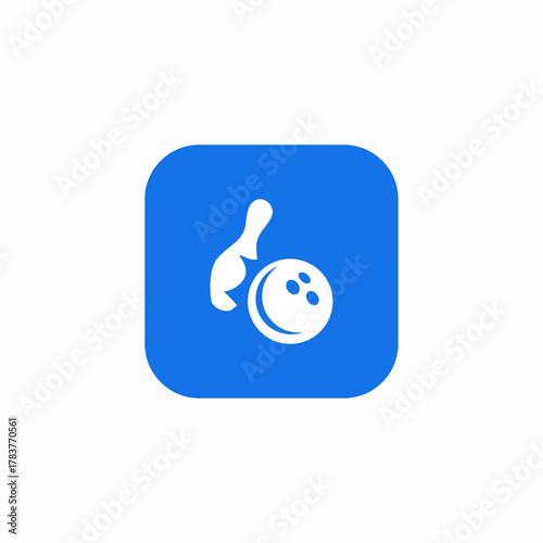 game bowling icon sign vector