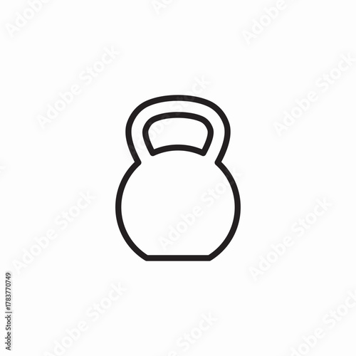 kettlebell equipment icon sign vector