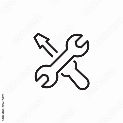 mechanic tools icon sign vector