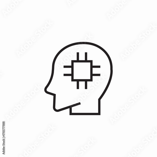 microchip intelligence icon sign vector